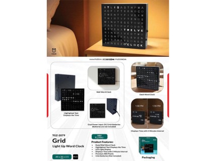  LED Word Clock For Desk & Wall  - Corporate Gifts