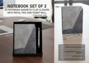 3 Fold Mail Notebook, Metal Pen