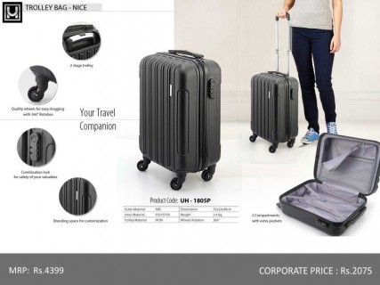 4 Wheels Cabin Luggage Trolley