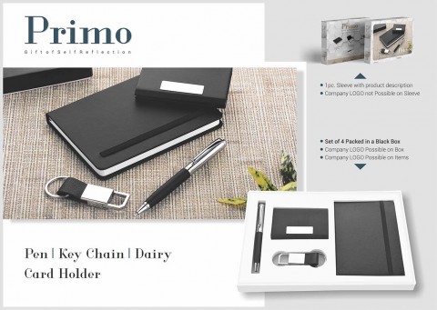 4 in 1 A6 Diary, Pen , Card Holder, Keychain Set