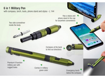 6 in 1 Military pen