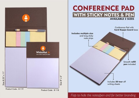 A4 Pad with Sticky notes & Pen