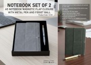 A5-3 Fold Nook Notebook with Metal Pen
