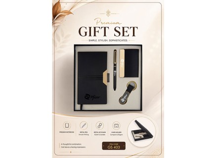 A6 Notebook + Pen + Key Chain + Card Holder