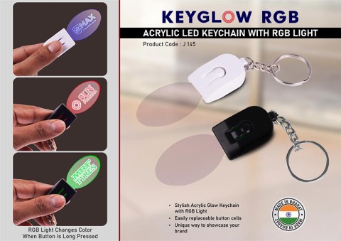 Acrylic LED Keychain with RGB Light