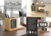 Bamboo Pen Stand with Clock