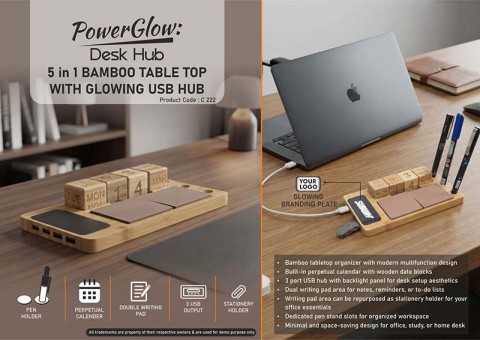 Bamboo Table top with Perpetual Calendar Bamboo Table top with Perpetual Calendar