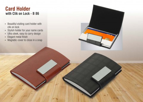 Card holder with lock