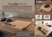 Cork 3 fold Mousepad with Backlit Usb Hub