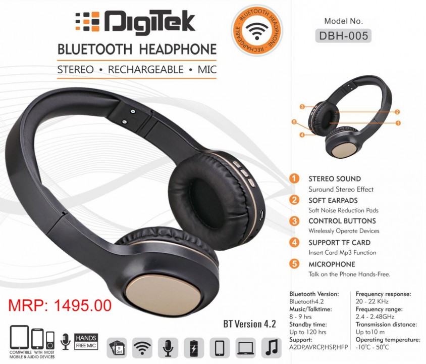 Digitek Rechargeable Bluetooth Headphone Corporate Gifts Supplier