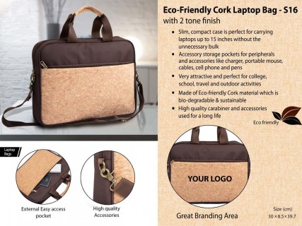 Eco-Friendly Cork Laptop Bag-S16