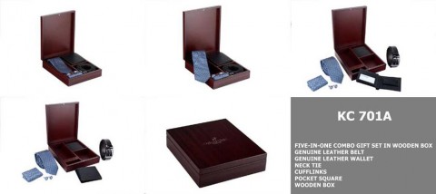 FIVE-IN-ONE COMBO GIFT SET IN WOODEN BOX