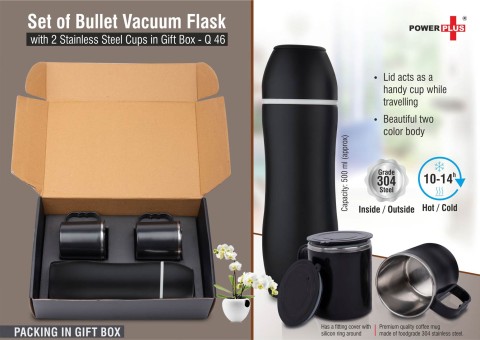 Flask with 2 Stainless steel cups