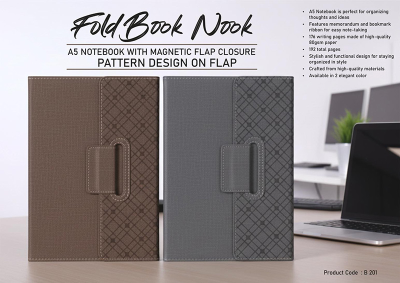 Foldbook Nook A5 Notebook Corporate Gifts Supplier in price range Rs ...
