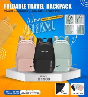 Foldable travel backpack