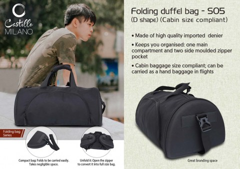 Folding duffel bag