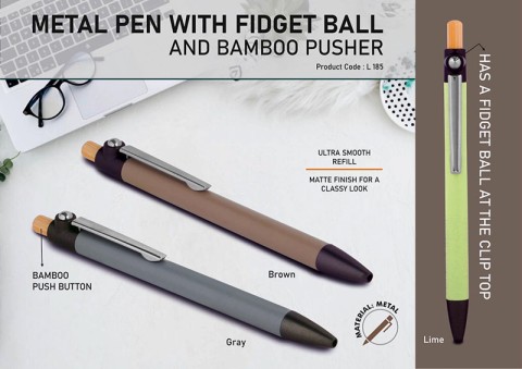 Metal pen with  Fidget ball 