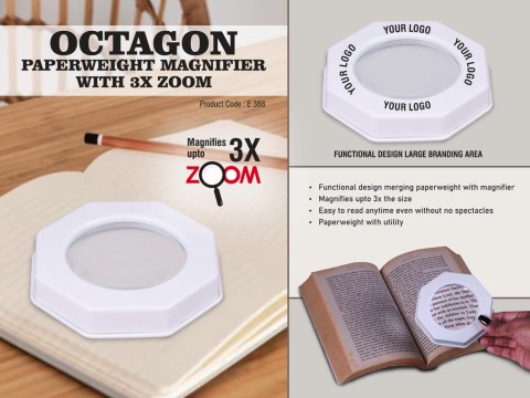 Octagon Paperweight Magnifier 