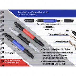 PEN WITH 2 WAY SCREWDRIVER