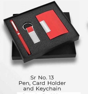 Pen, Card Holder and Keychain set
