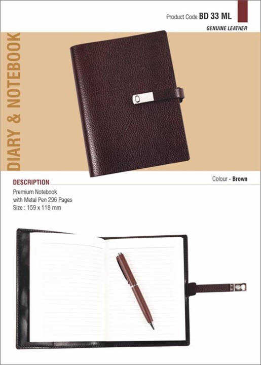 Premium Notebook With Metal Pen Corporate Gifts Supplier in price range ...