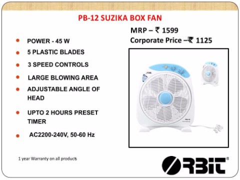 Suzika Box Fan