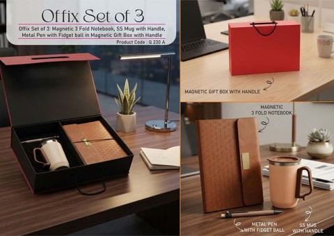 Set Of 3pcs ( Notebook, SS Mug And Metal Pen ) - Corporate Gifts