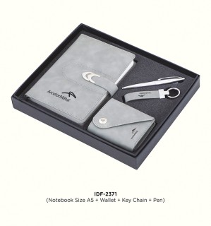 Set of 4pcs Wallet, Note Book, Pen and Key Chain set