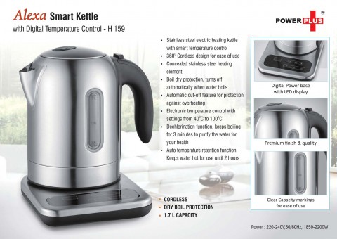Smart SS Kettle with digital temperature control