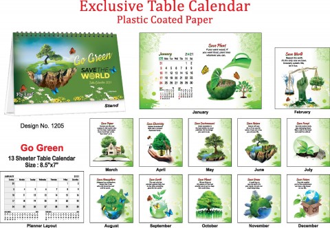 Table Calendar -Go Green
