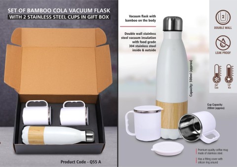 Vacuum Flask with 2 Stainless Steel Cups