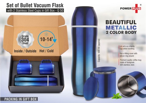 Vacuum Flask with 2 Stainless steel cups
