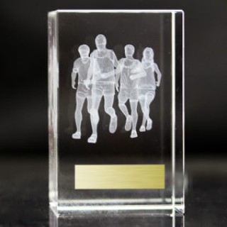 WALKING 3D-CRYSTAL PAPERWEIGHT