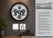 Wall clock with 6 Customizable moving gears