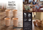 Wheat Straw Set of 4 Cutting Chai mugs